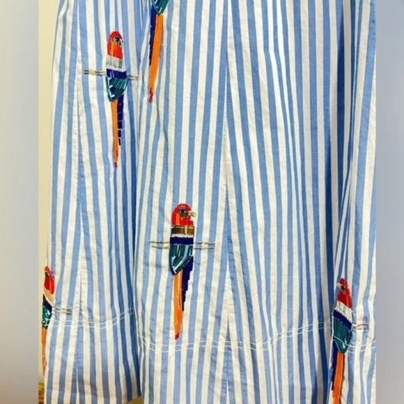 Maeve by Anthropology Tie-Back A-Line Beaded Parrot dress - Picture 9 of 13